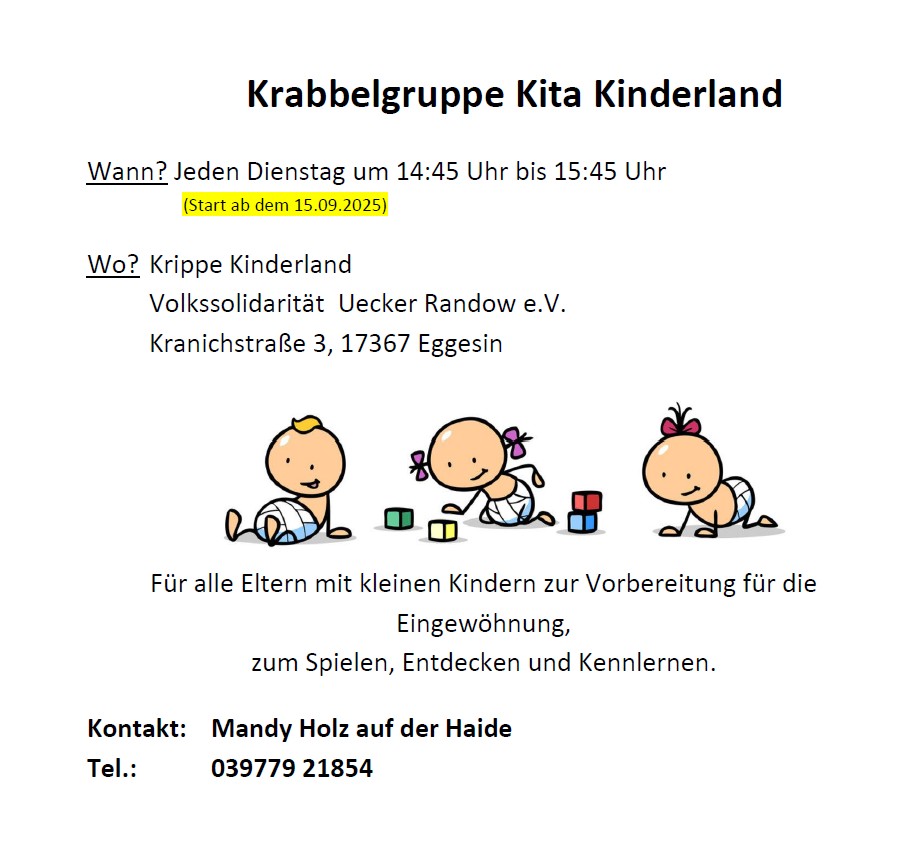 Krabbelgruppe Kita Kinderland